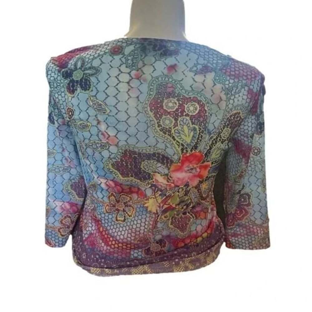 Brittany Black Psychedelic Print Top - Picture 2 of 6